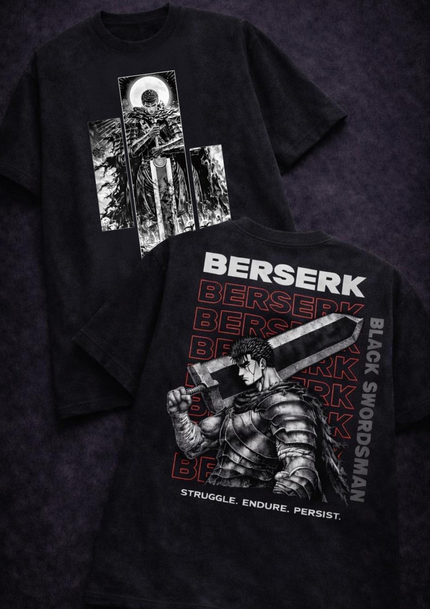 Berserk Black Swordsman Oversized Tee